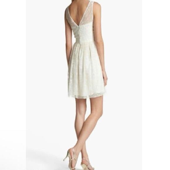 Jill Stuart Women’s 6 Sequin Ivory Mini Fit & Flare Dress - Picture 2 of 10